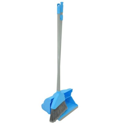 Angle Lobby Broom with Lightweight Lobby Dustpan - Blue